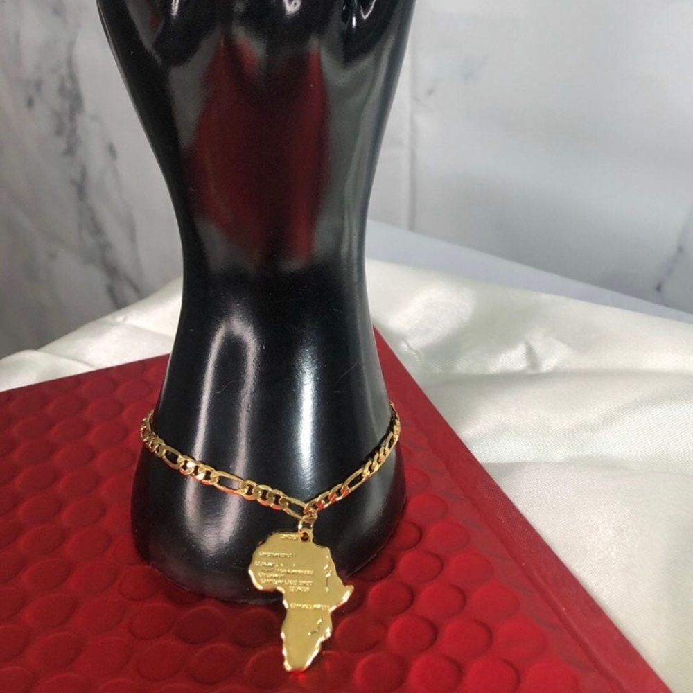 Africa map bracelet
